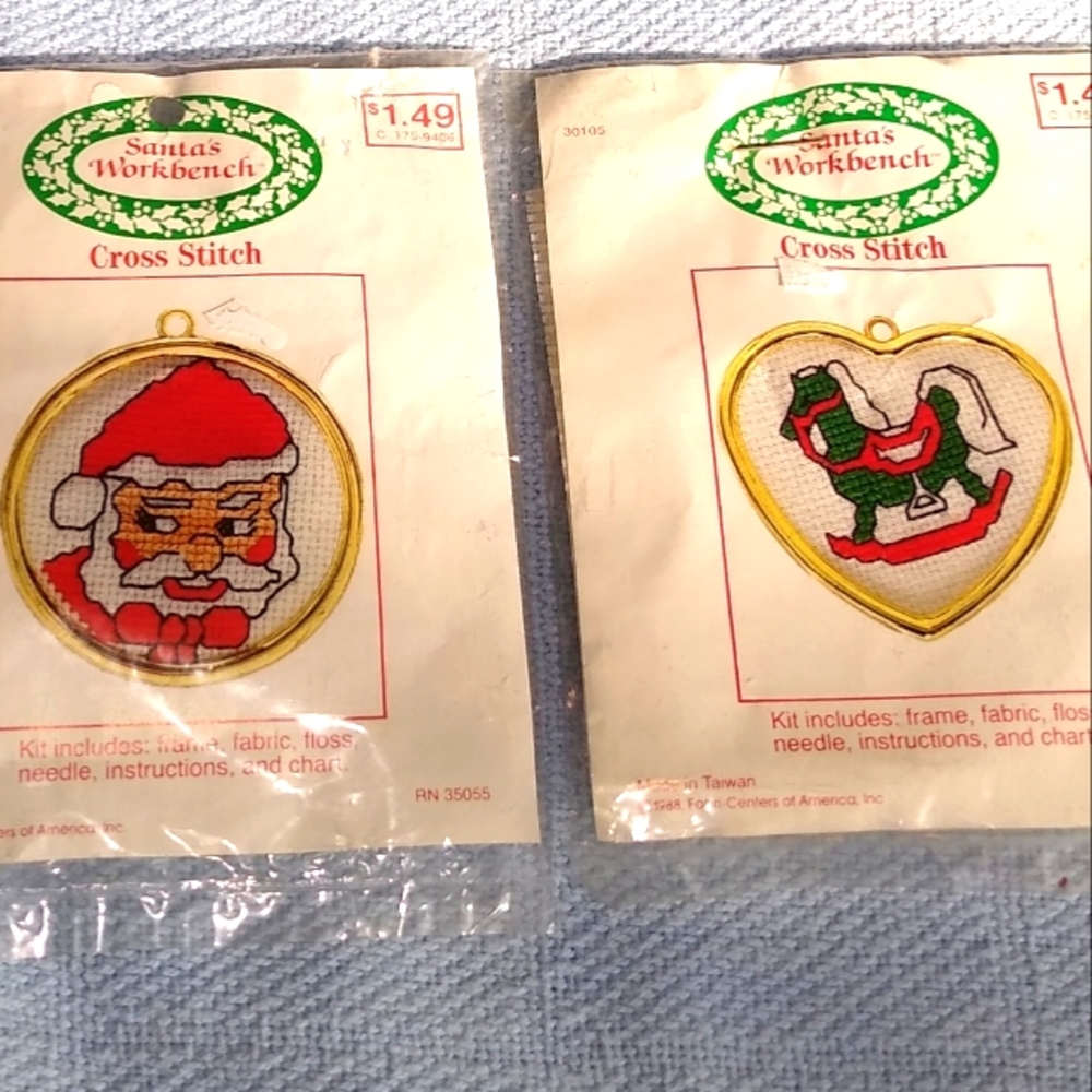 Vintage Santa's Workbench Craft Ornament Kits